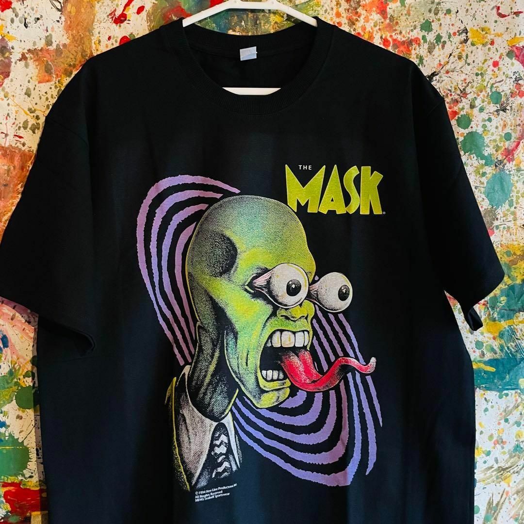 MASK crazy リプリント Tシャツ 半袖 メンズ 新品 個性的 黒 LMの通販