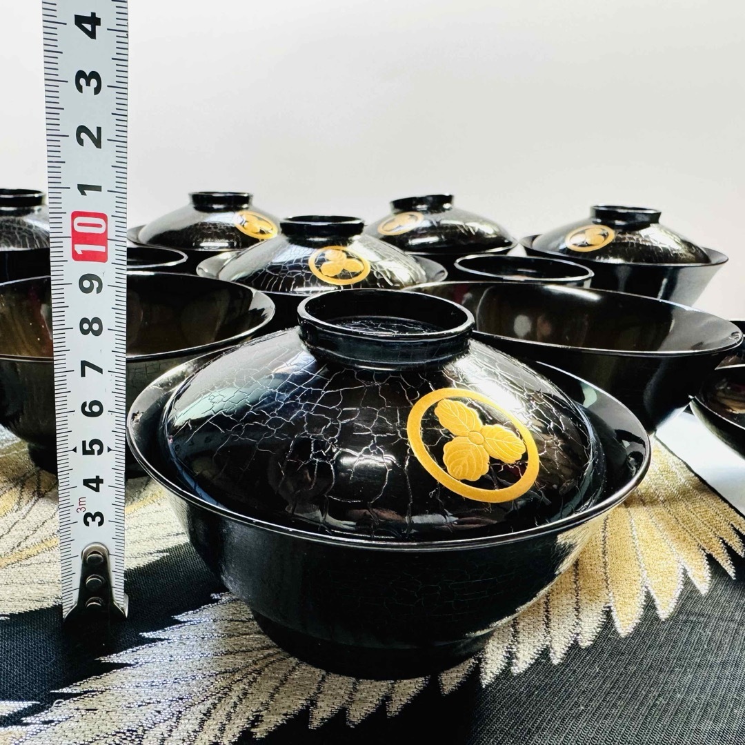 輪島塗 会席膳10枚組 共箱付き