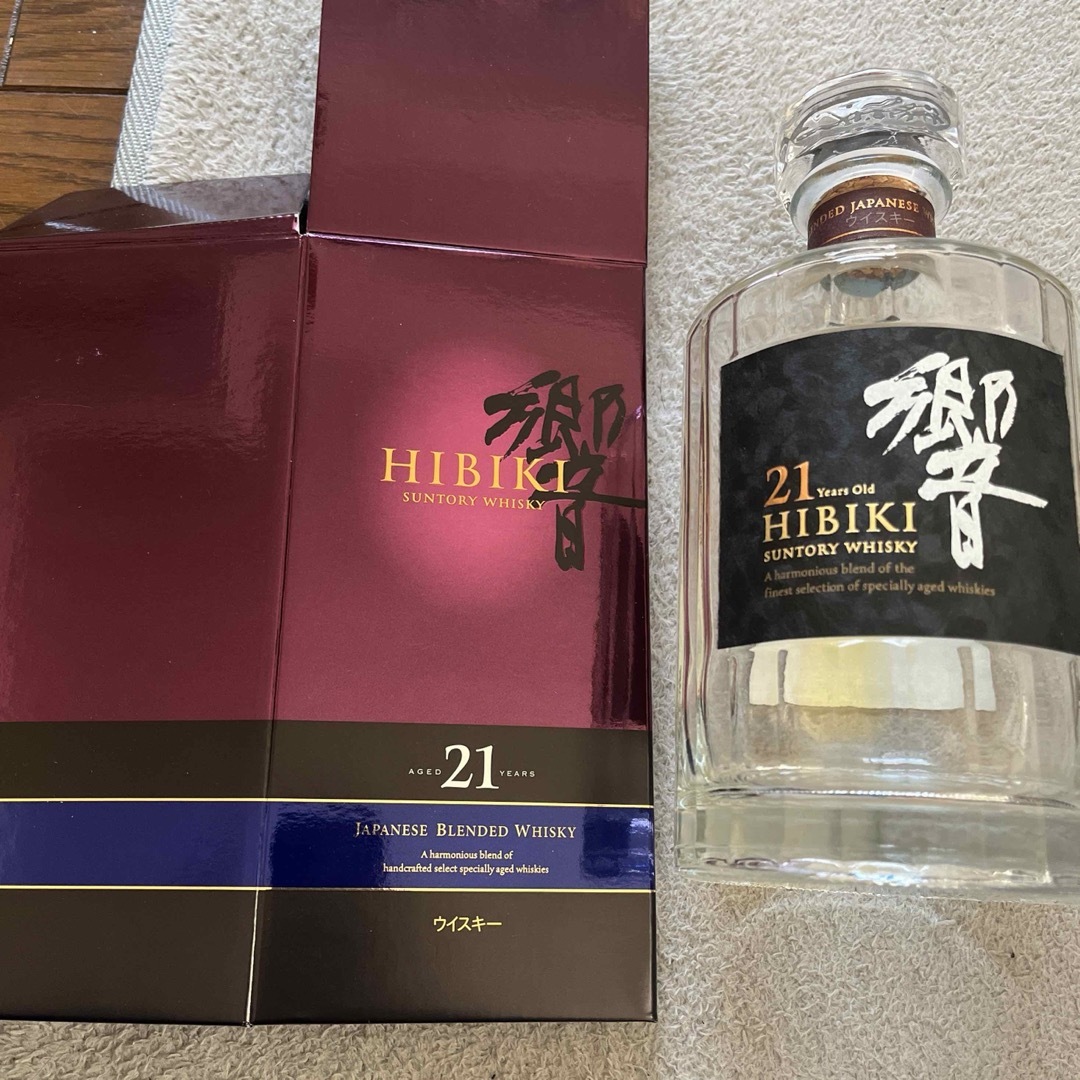 響21.空き瓶、箱 響 21年 空瓶 箱付き 響21年空