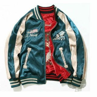 スカジャン (ブルー・ネイビー/青色系)のフリマアイテム一覧