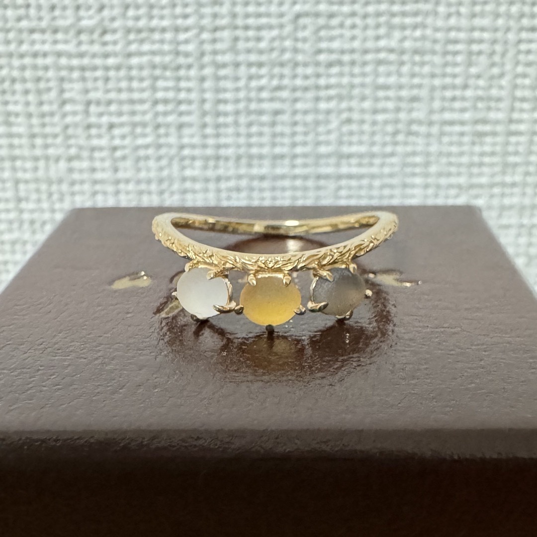 アガット クォーツリング アガット✴︎K10リング11号