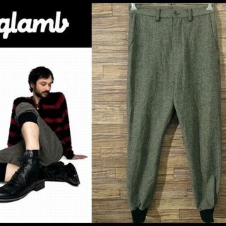 glamb - 美品 グラム ウールツイード 裾リブ マレット スラックス