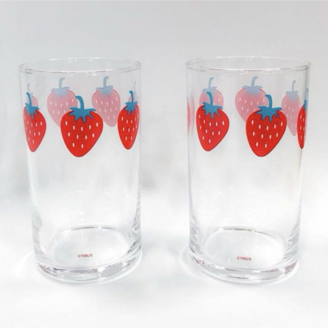 矢沢あい展限定受注生産】複製原画と会場グッズのいちごのペアグラスセット