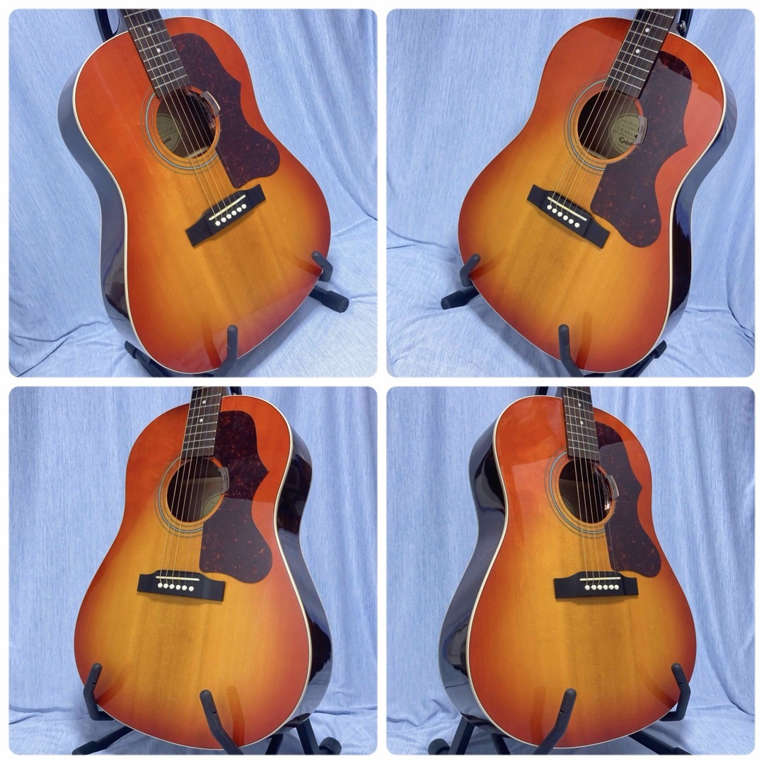 牛骨☆エレアコ】Epiphone☆AJ-220SCE【弾き易く調整☆新品の弦