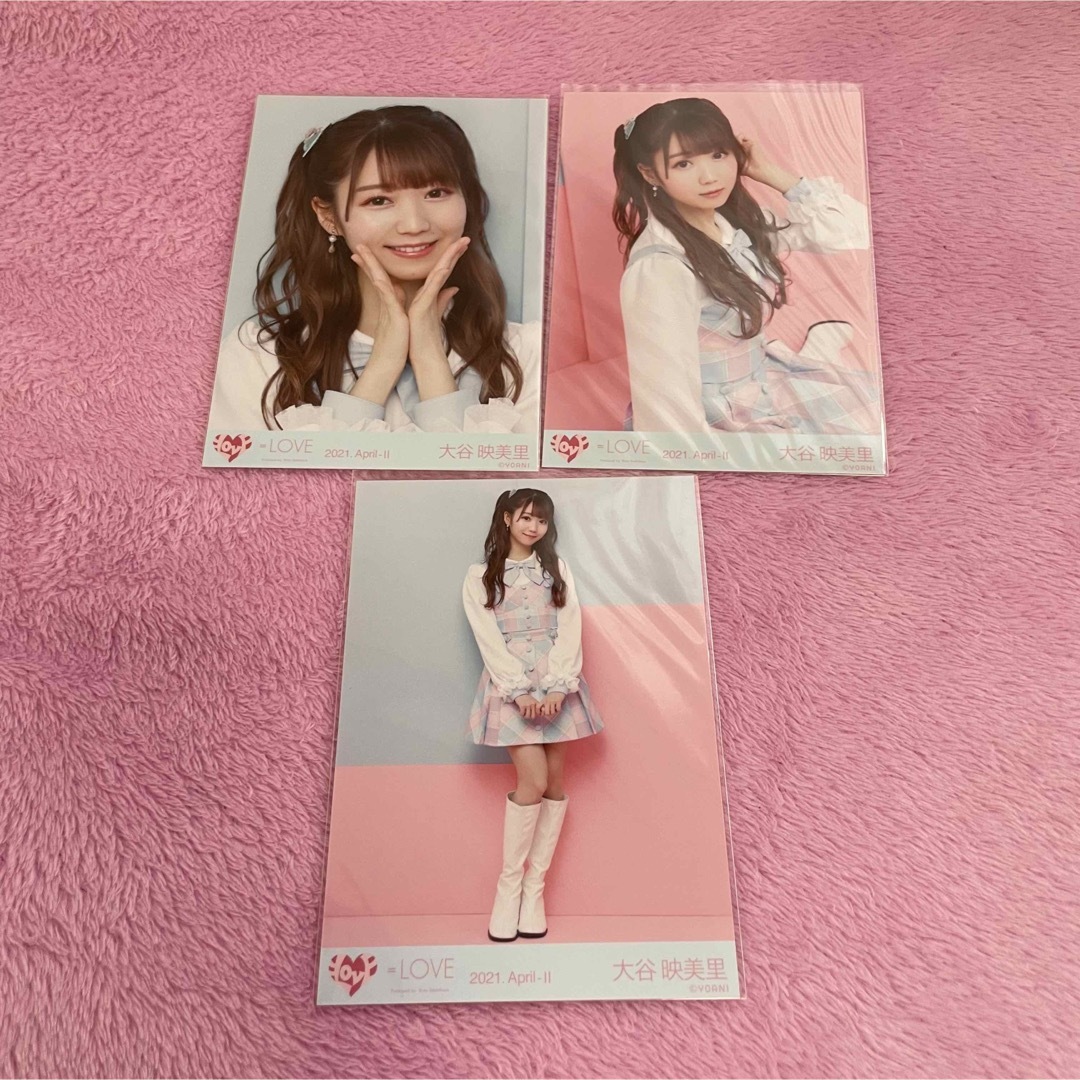 イコラブ 大谷映美里 チェック衣装 マカロン衣装 直筆 生写真 コンプ