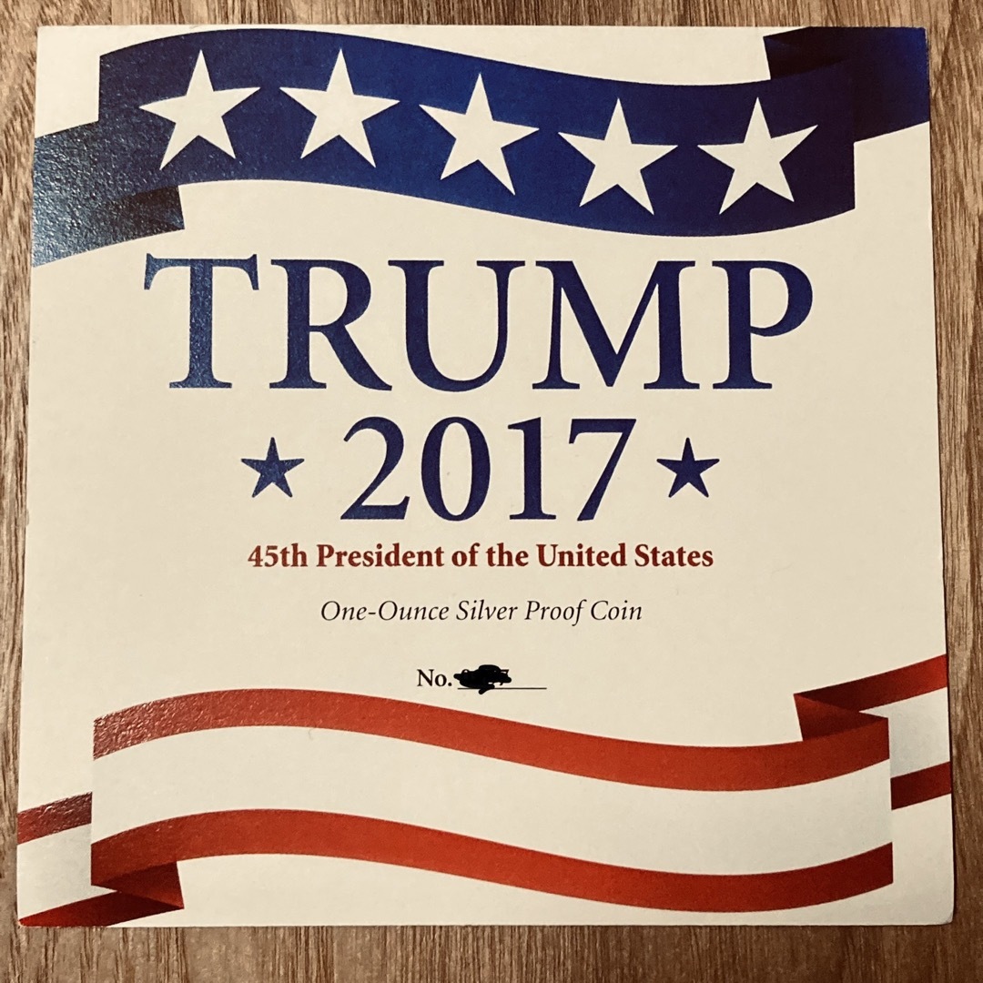 最高鑑定70】トランプ大統領 大型1オンス プルーフ銀貨 ギニア 2017年