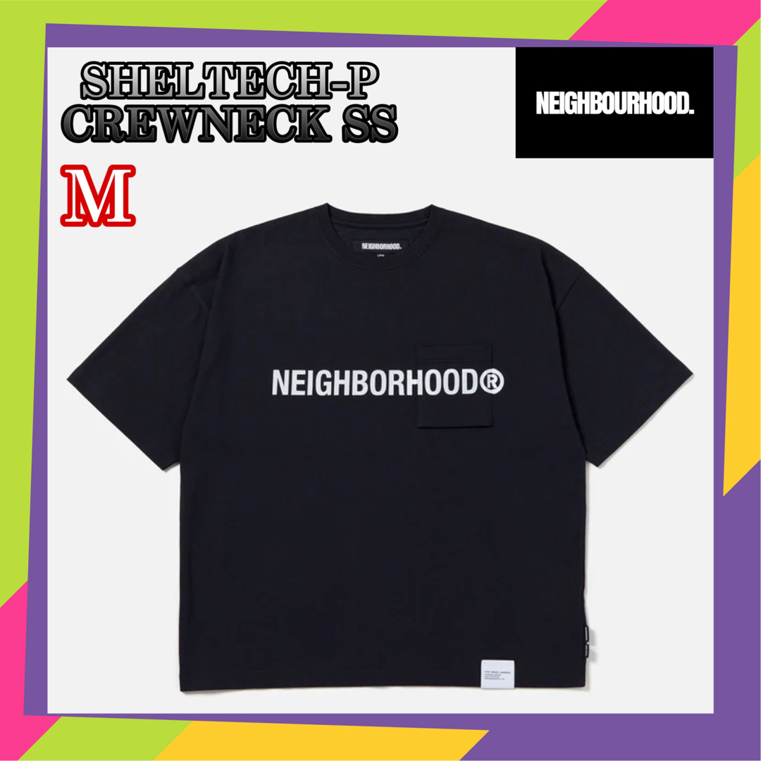 NEIGHBORHOOD SHELTECH-P CREWNECK SS 黒 M トップス
