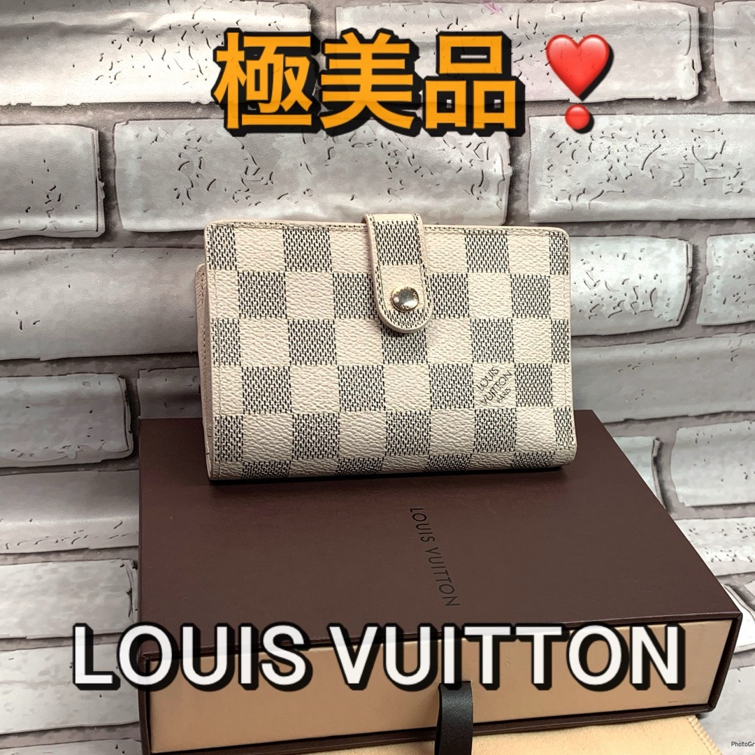 ルイヴィトン がま口 財布 折財布 ヴィエノワ ダミエ アズール 新型