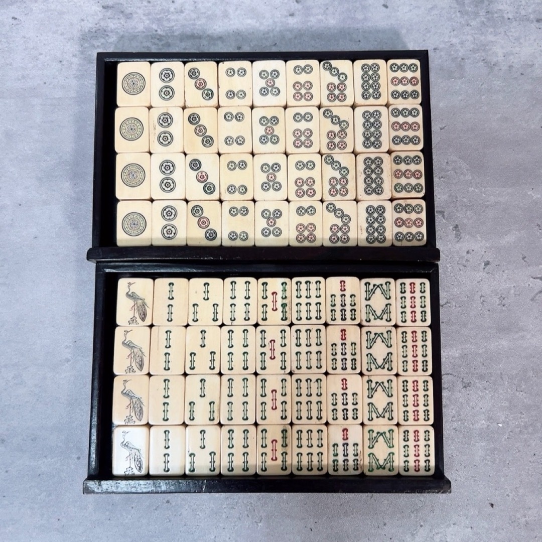 ◇未開封◇ 第一工芸社高級麻雀 日本麻雀協会認定牌 背竹牌 手彫り