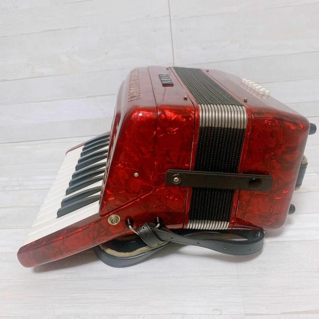YAMAHA アコーディオン YA-80 レッド ソフトケース付き 80ベース