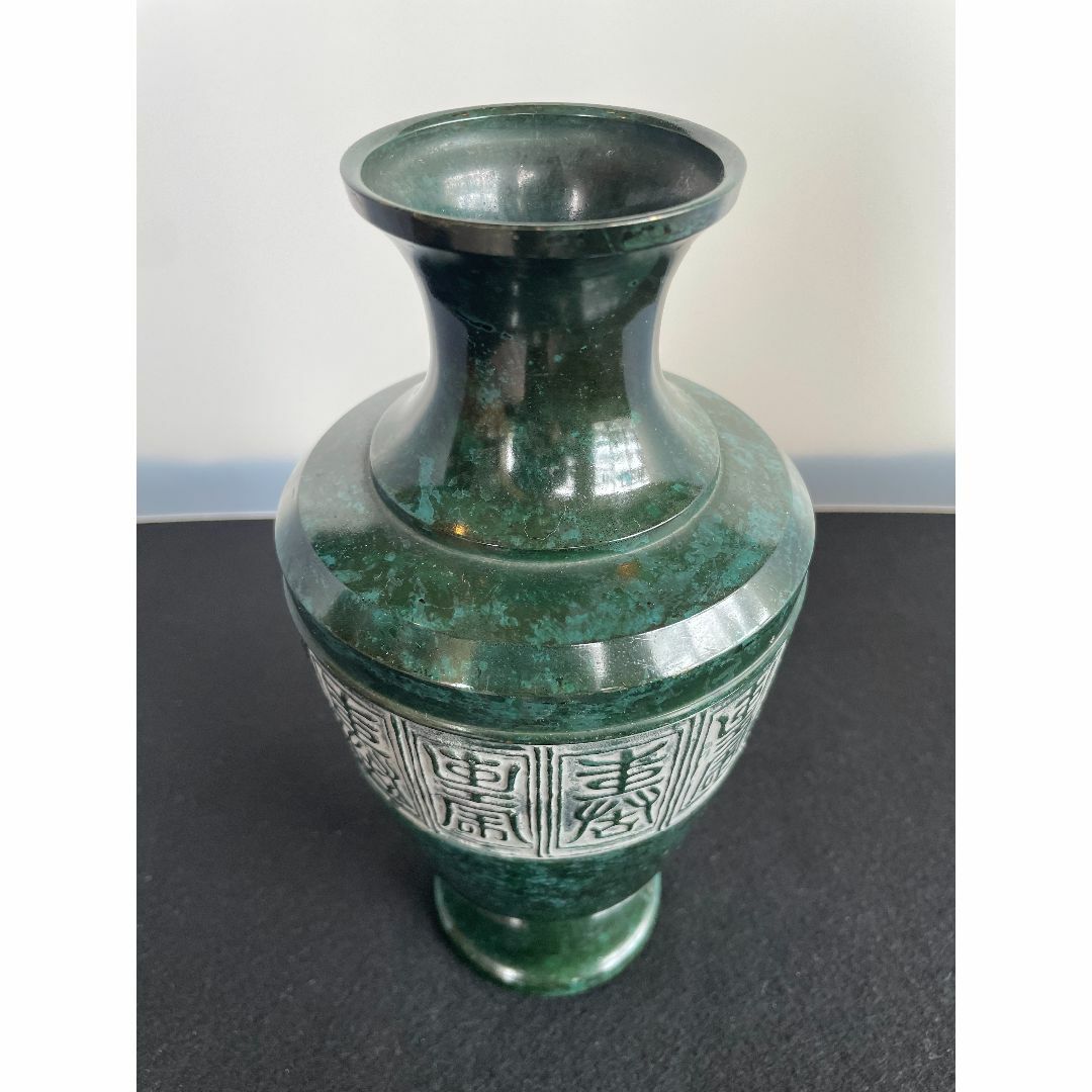 祖父蔵出品 中国 清時代 在銘手描き花瓶 骨董品 DE1038B12-5 祖父蔵