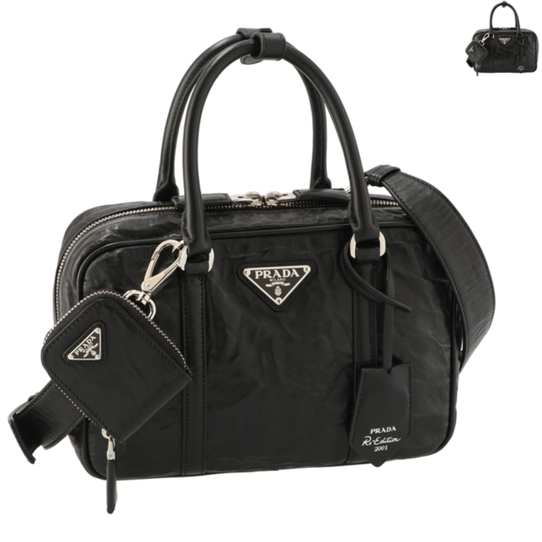 PRADA プラダ ボストンバッグ 旅行用バッグ 大容量 三角ロゴ カデナ 美