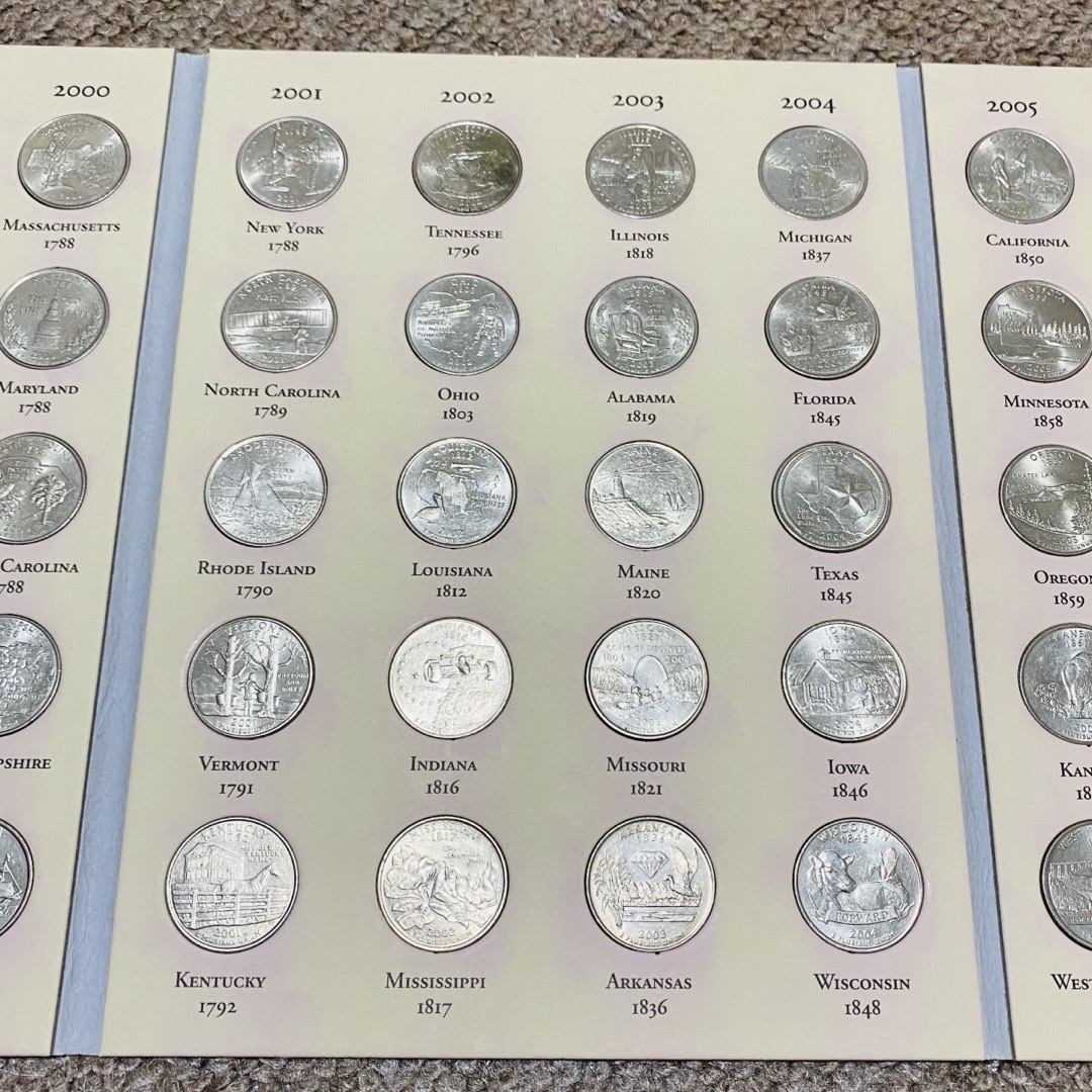 50 STATE QUARTERS アメリカ50州記念コイン ブックレット