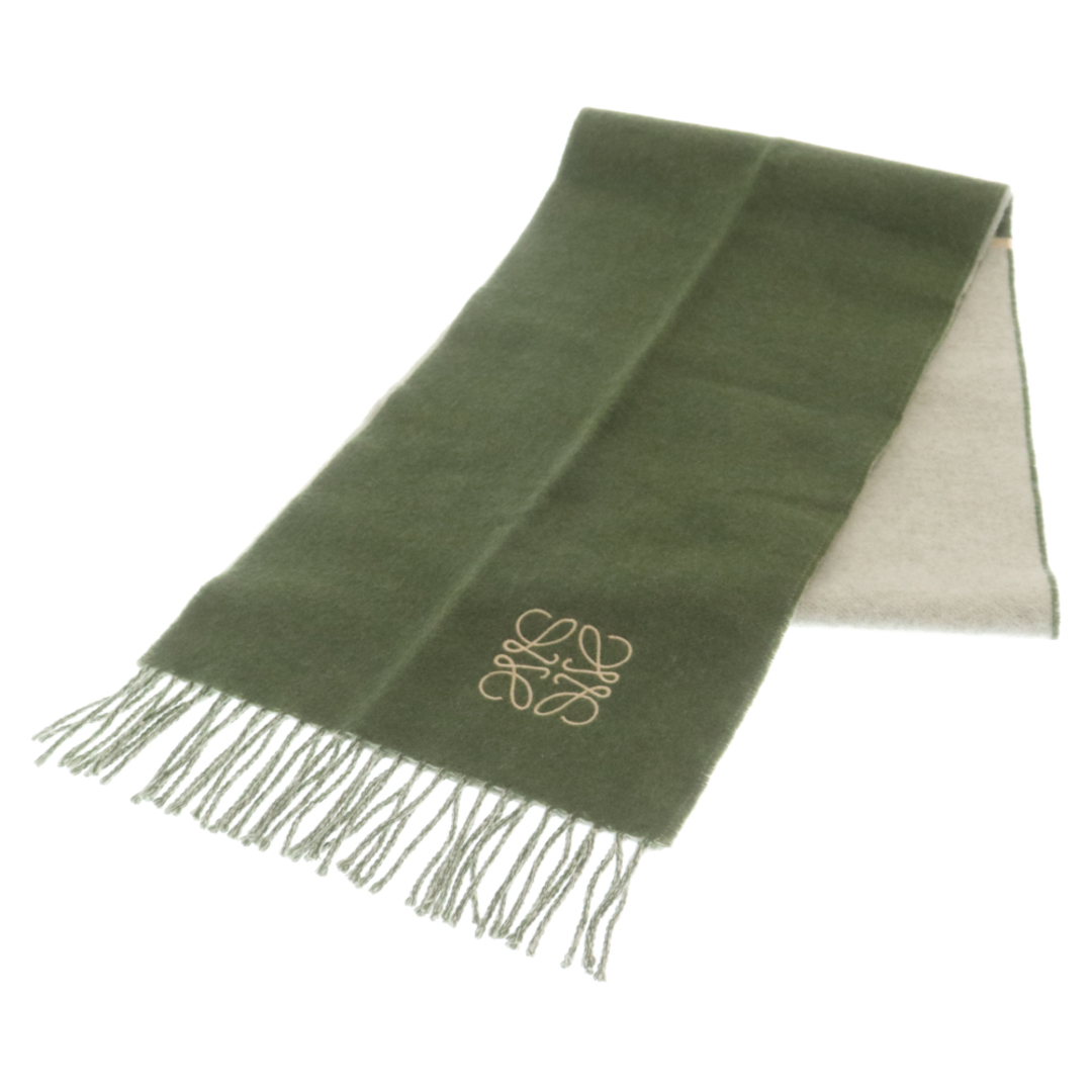 LOEWE ロエベ アナグラム刺繍 スカーフ マフラー グリーン