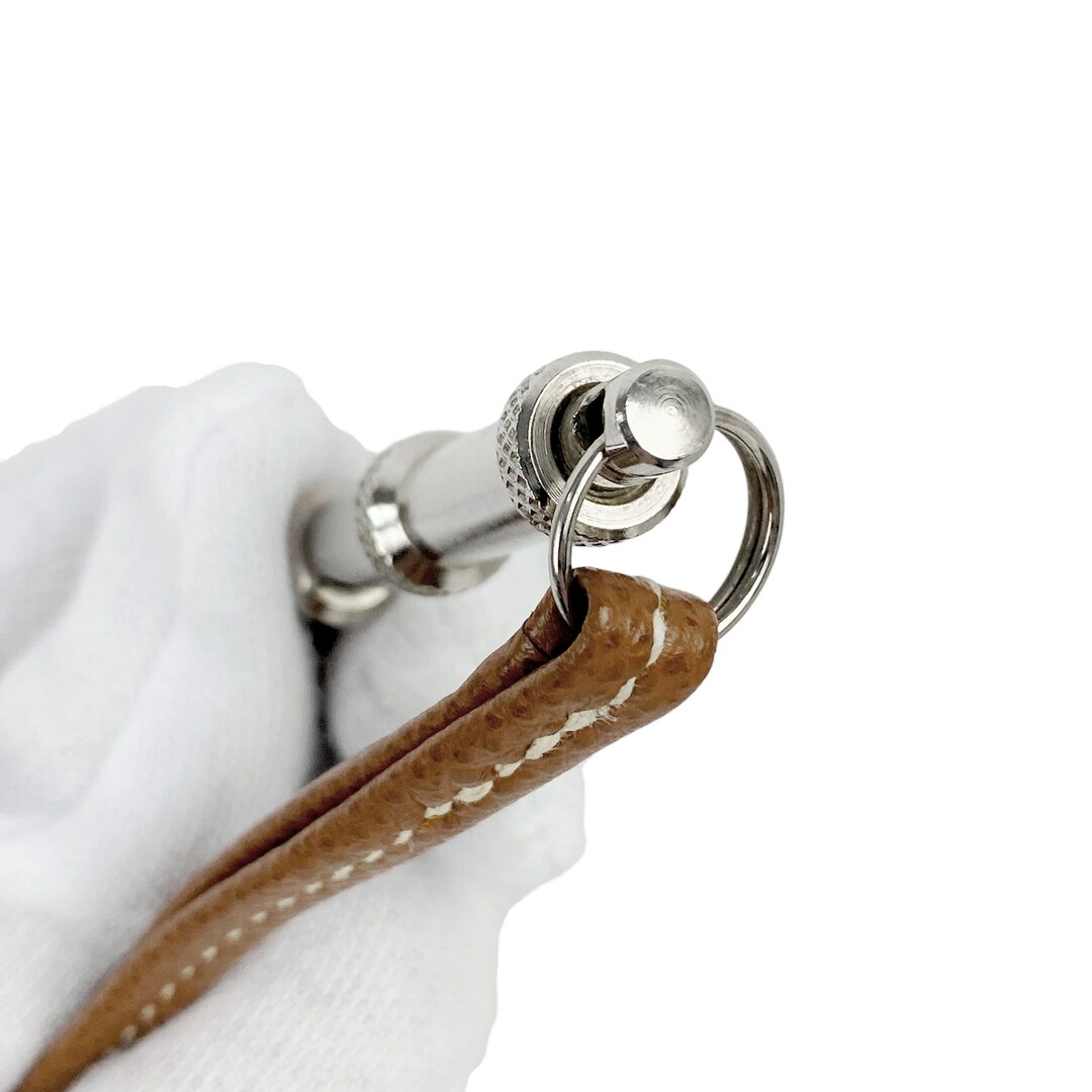 希少/美品】エルメス ドッグ ホイッスル シルバー 笛 チャーム レザー
