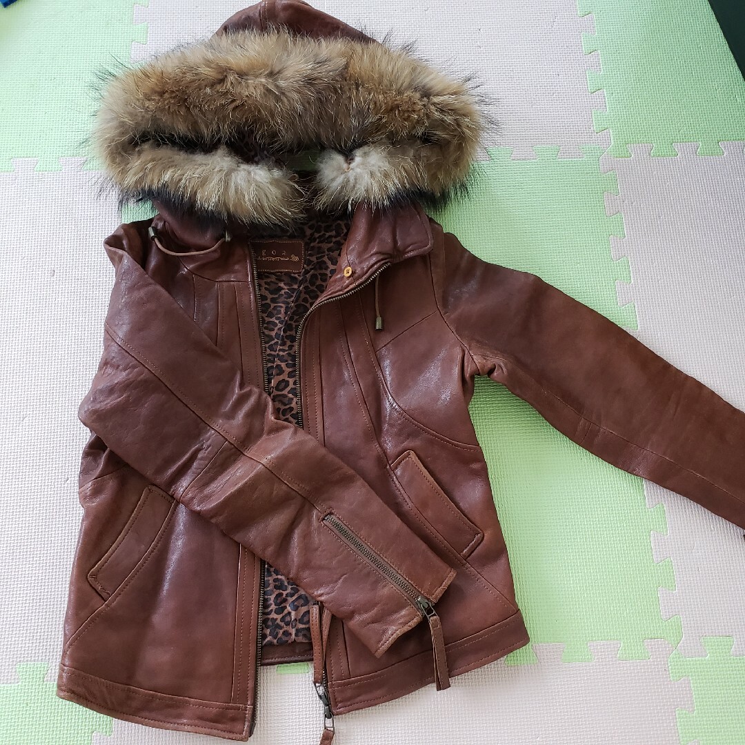 G.O.A.レザー ジャケット ファー付き