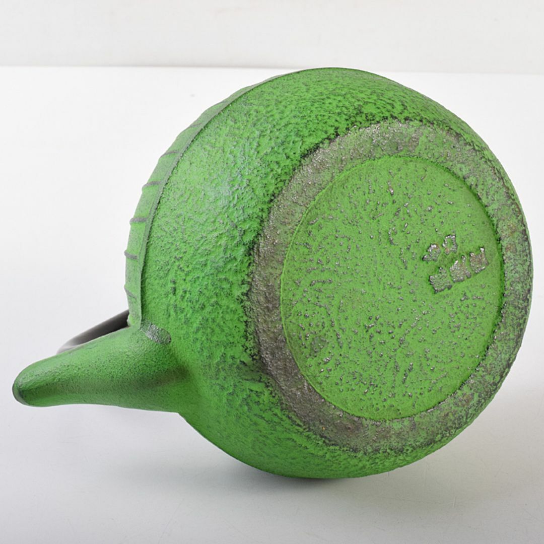 トップ 煎茶道具 南部鉄器 盛栄堂造 カラー急須 若草色 C R7575