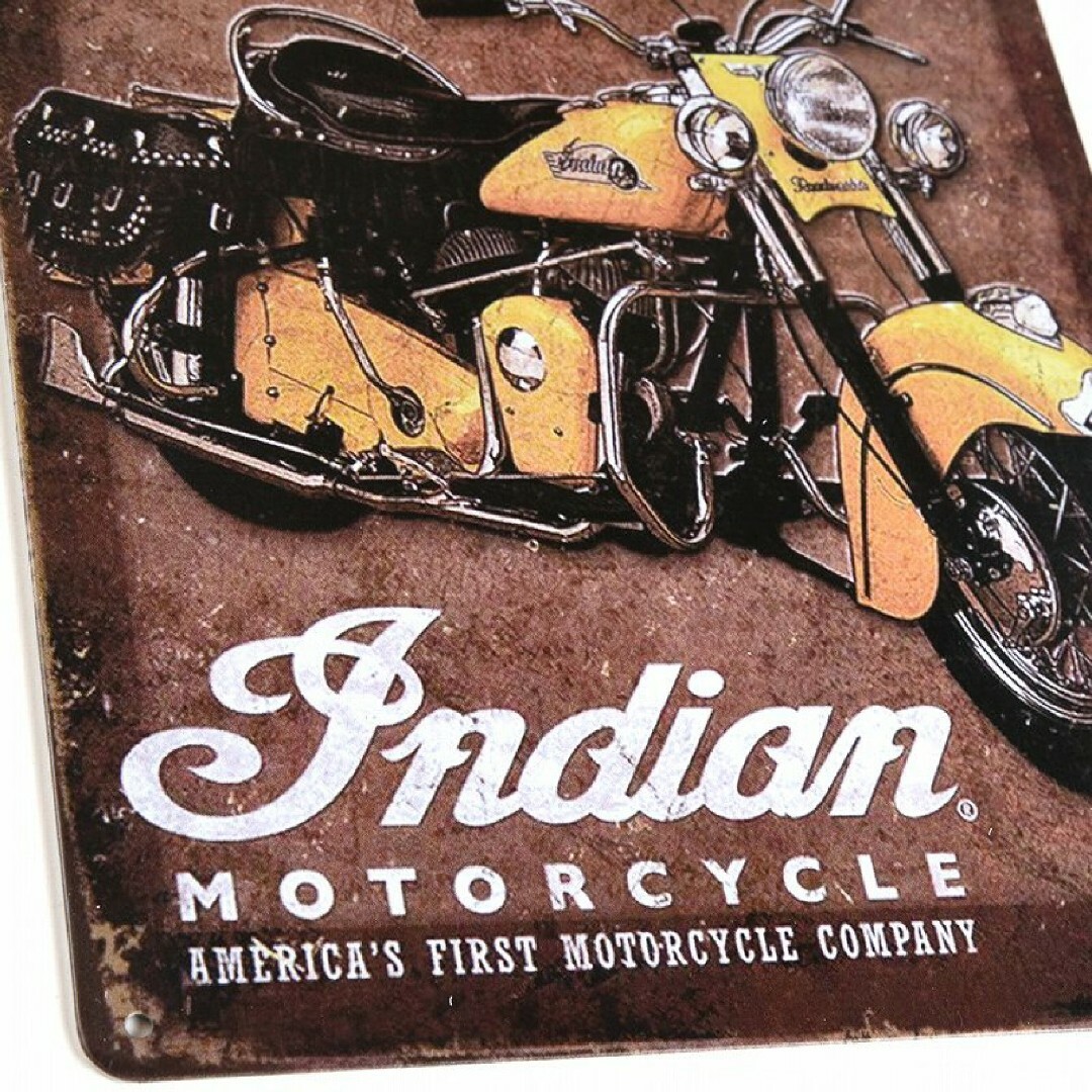 デザイン看板A4】インディアン バイク 53☆ポスター絵ヴィンテージ