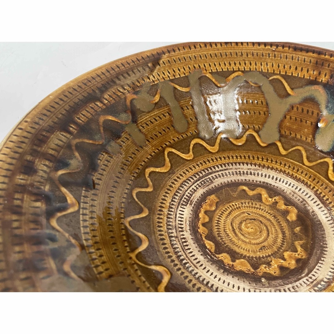 民芸 民藝 手仕事 大分県 小鹿田焼 飛び鉋 深皿 大皿 鉢