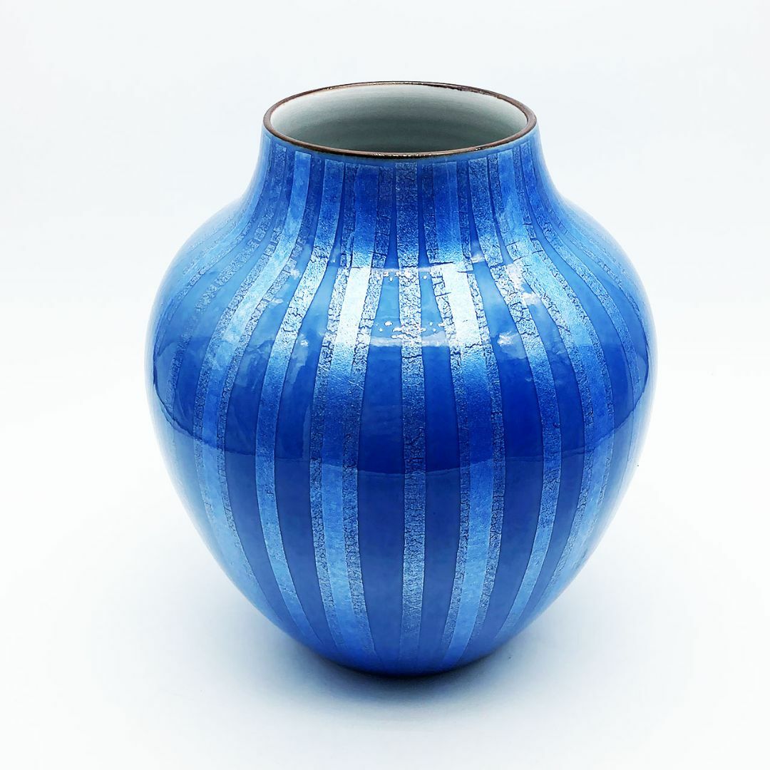 中田一於 釉裏銀彩 花生 九谷焼 Amazon.co.jp: 作家 中田一於 九谷焼