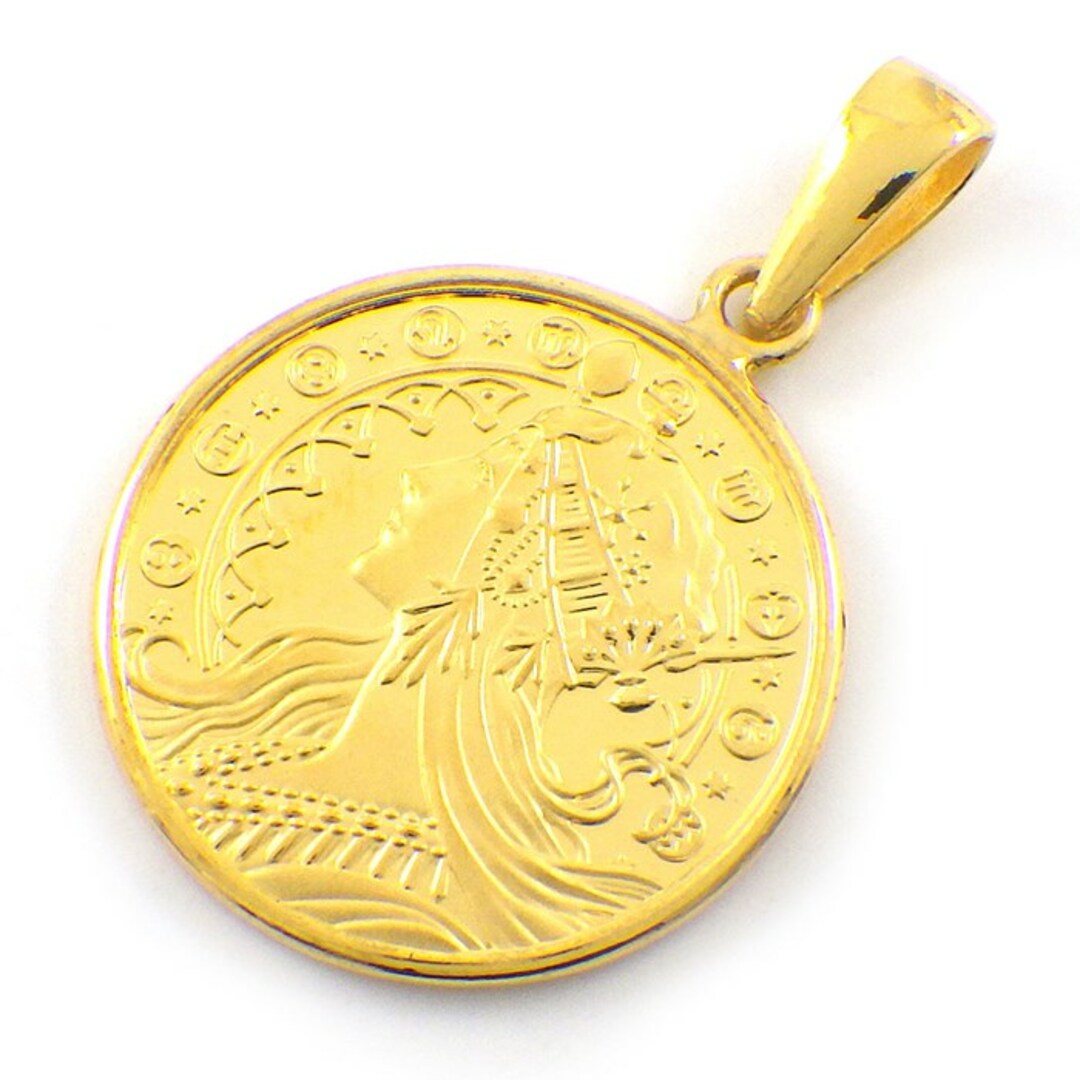 アルフォンス・ミュシャ 130周年 純金999.9 ペンダント