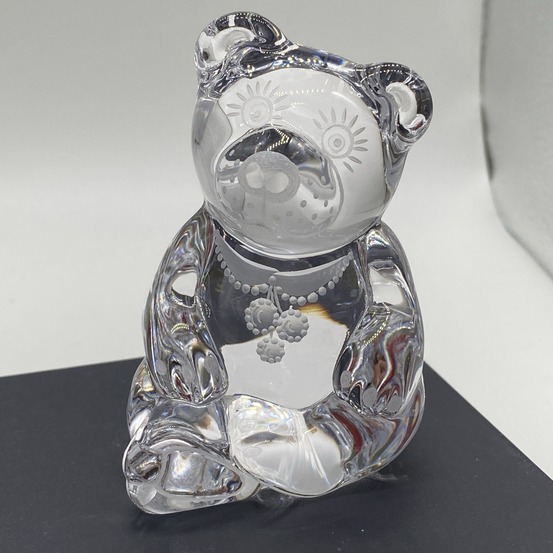 箱付き MEISSEN マイセン クリスタル 置物 クマ ベアー no.103 箱付き