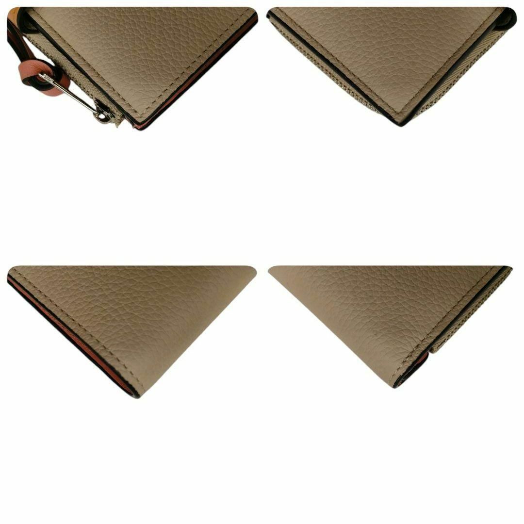 ロエベ折り財布スリムジップバイフォールドウォレットベージュアナグラム