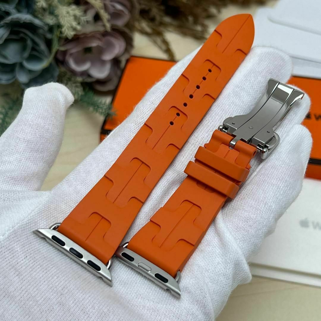 銀座本店購入エルメスストラップ2004限定ストラップオレンジ帯飾りにも