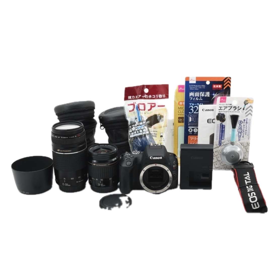 保証/Wi-Fi/動画/canon kiss x9i標準&望遠ダブルレンズセット CANON