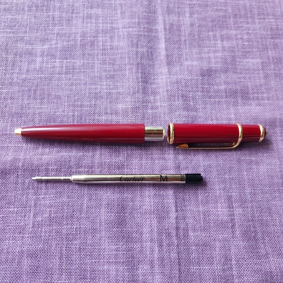 Cartier - カルティエ ディアボロ ボールペン ボルドーxゴールド