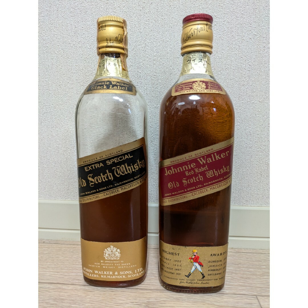 ジョニーウォーカー 黒ラベル 赤ラベル ウイスキー特級 未開封 70年代 古酒