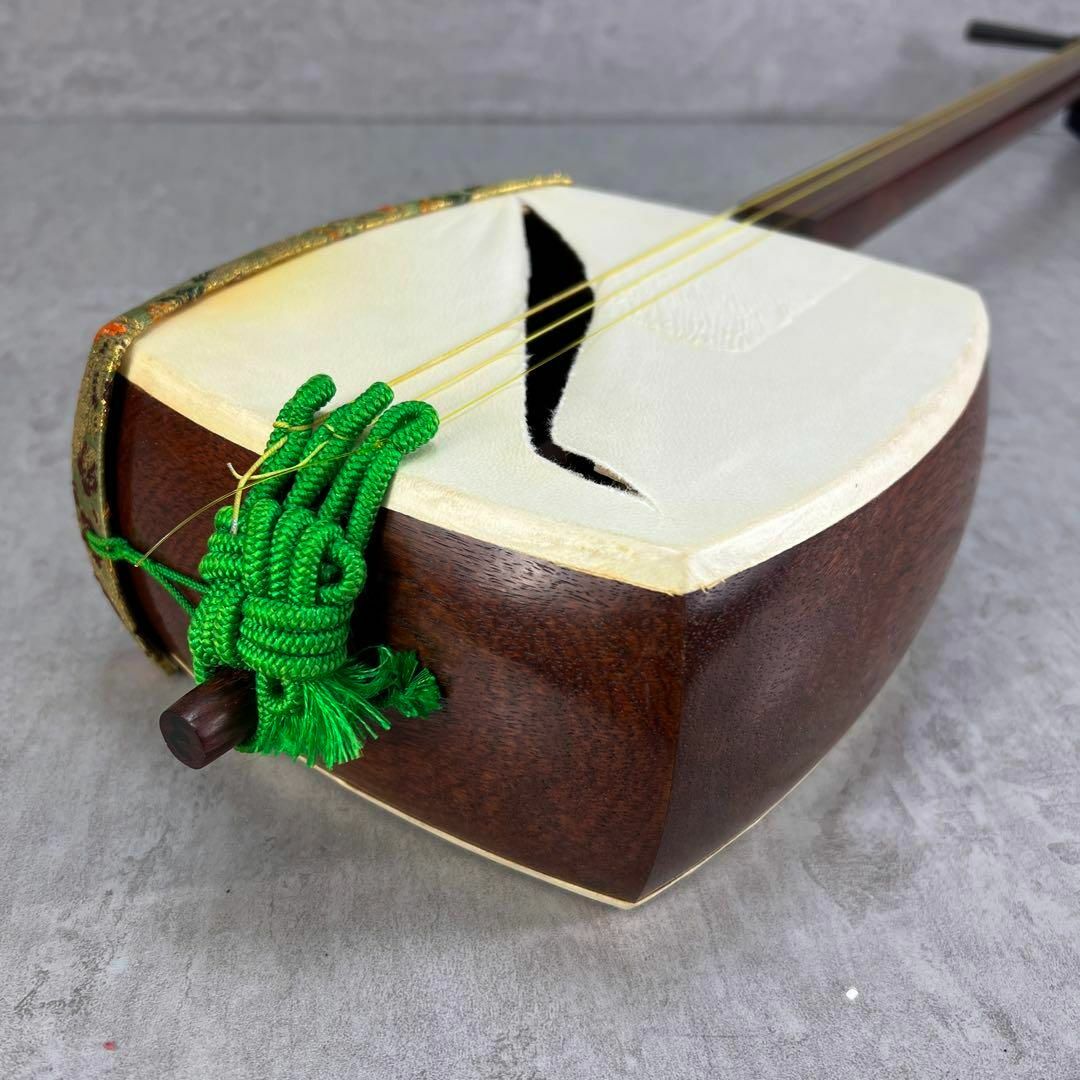 最終 美品 本蛇皮三線、ケース、水牛爪付き 美品本蛇皮三線、ケース