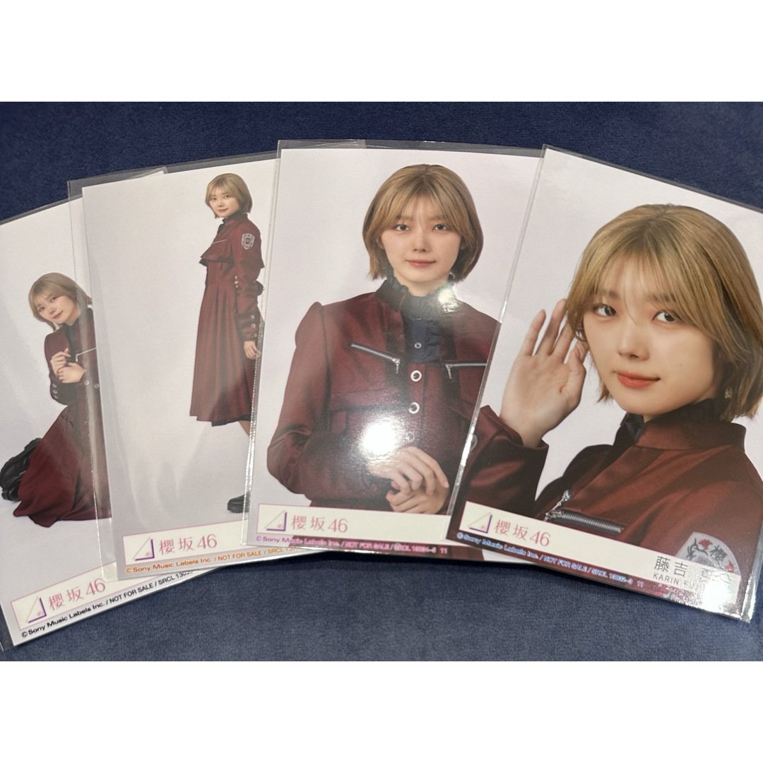 櫻坂46 藤吉夏鈴 Addictionアルバム封入生写真4種コンプ