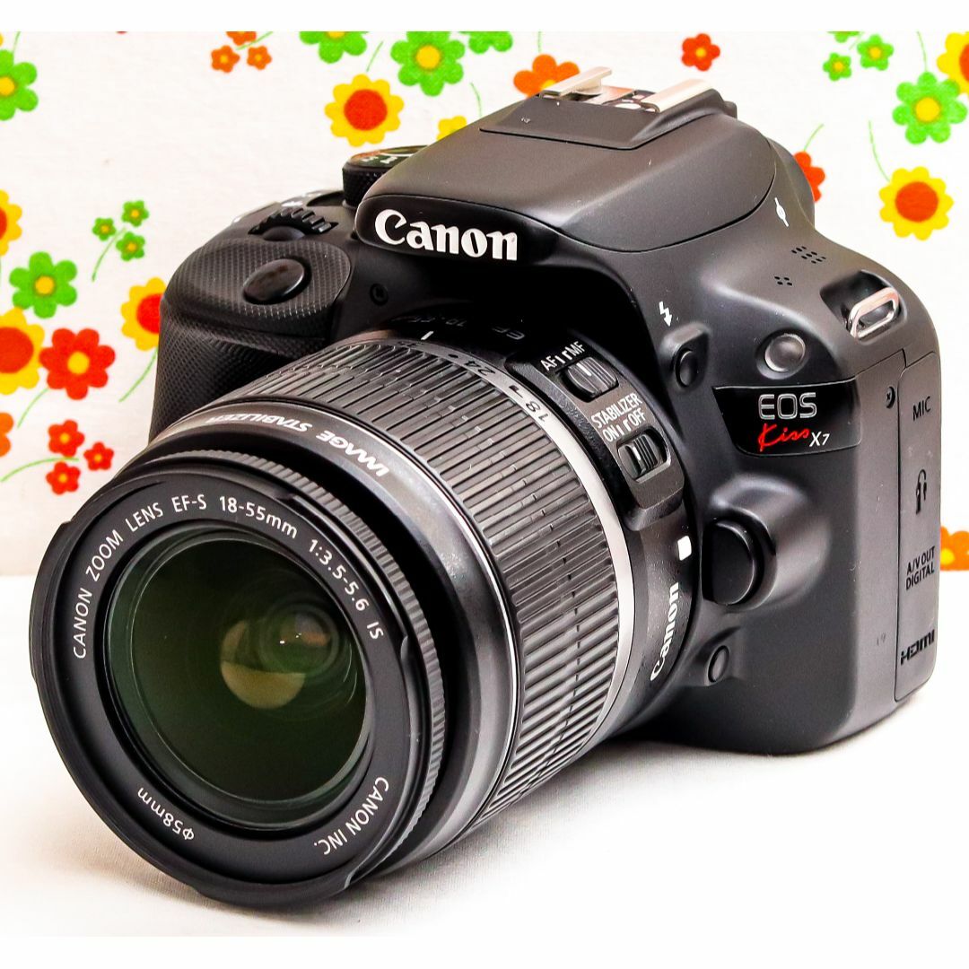 スマホ転送・自撮りができる☆キャノン EOS kissx8iレンズセット