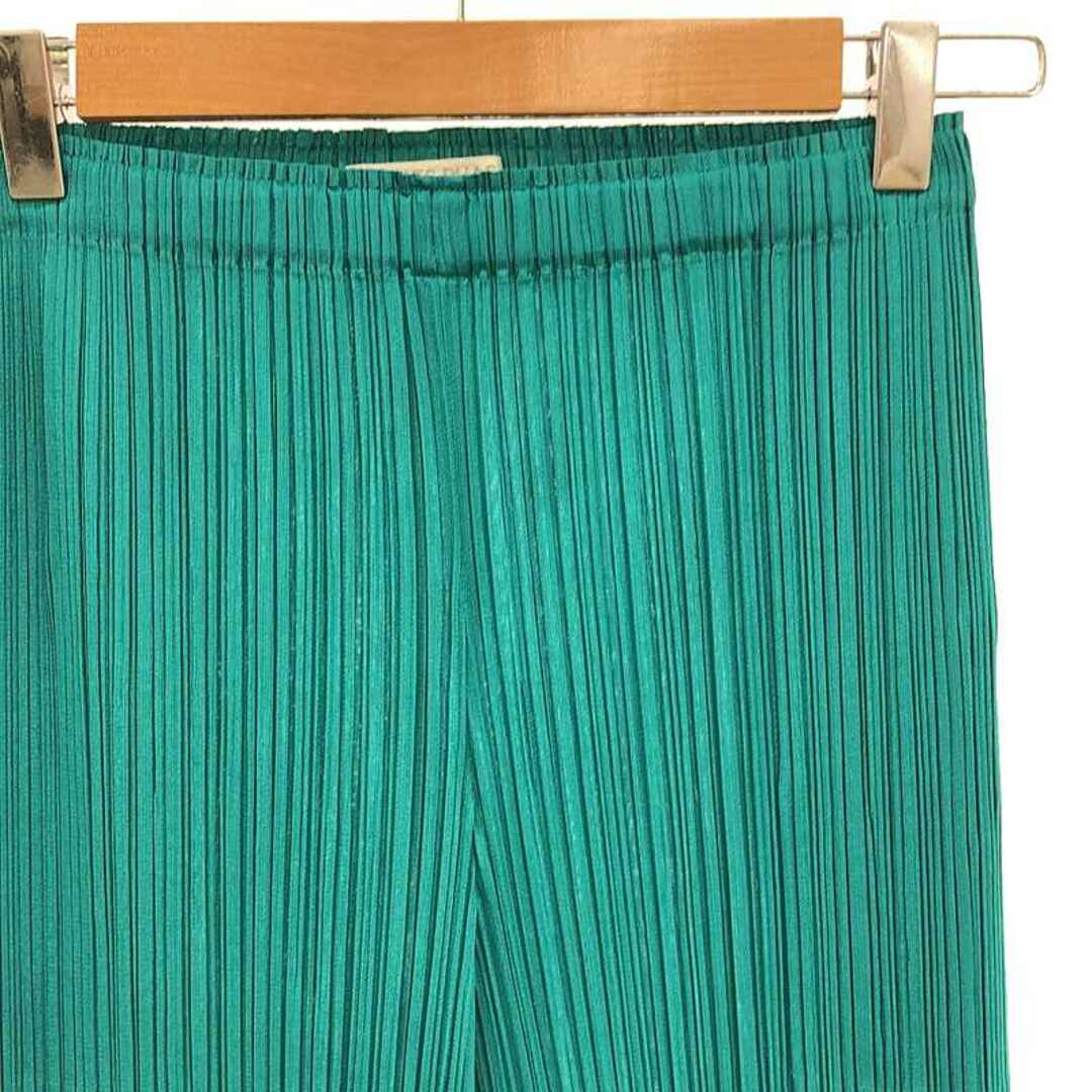 プリーツプリーズ イッセイミヤケ ワイドパンツ グリーン