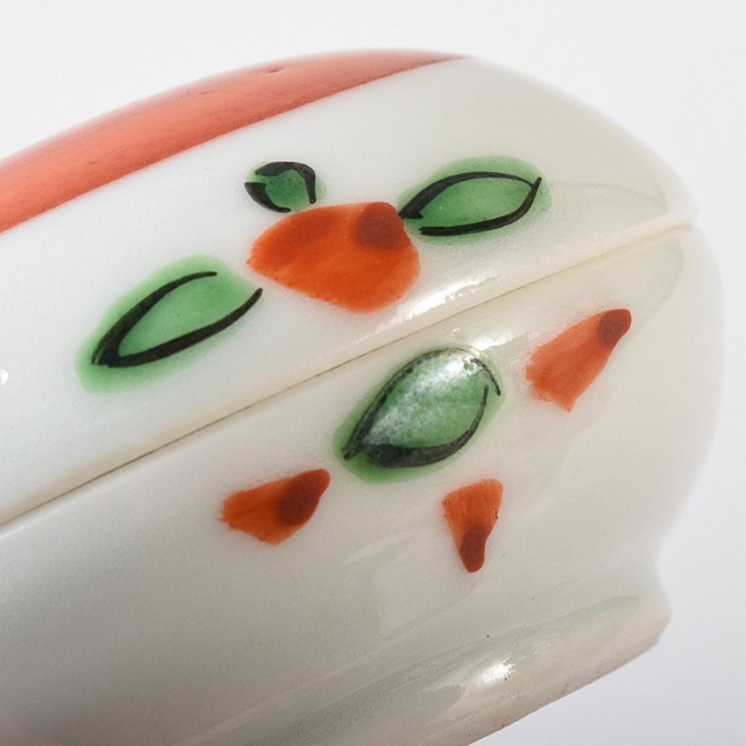 二代 清風与平 染付 唐子図香合 共箱 茶道具