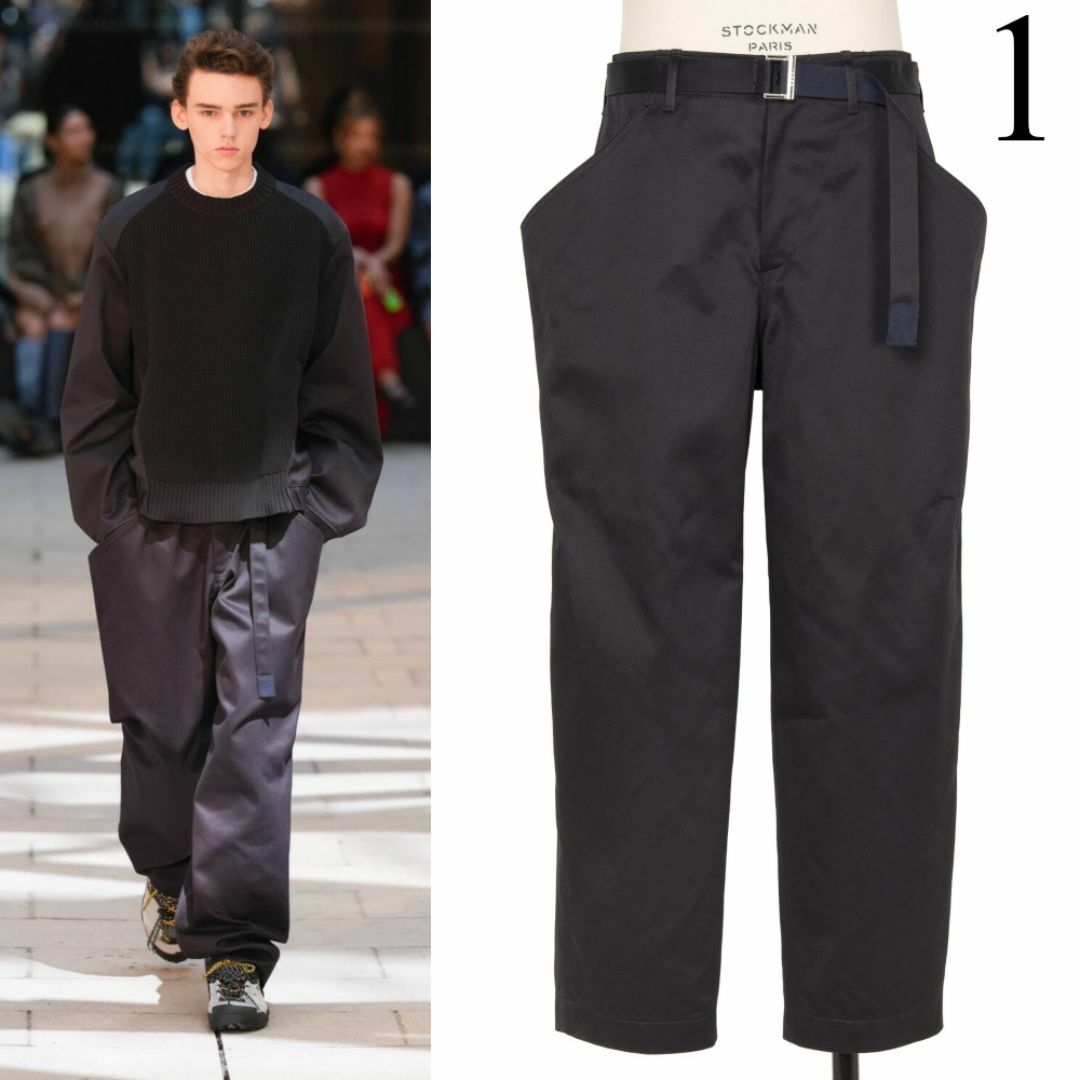 sacai - 1 ネイビー SACAI 25SS Cotton Chino Pants サカイの通販 by