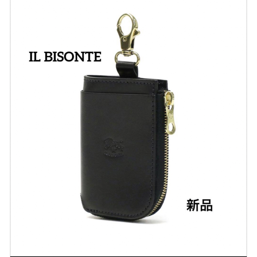 イルビゾンテキーケースブラック黒メンズ4連パスケース新品