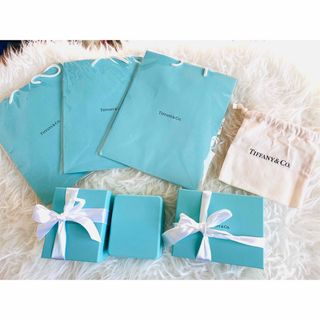 旧型 中古品ティファニー空箱巾着袋12セット 旧型 中古品ティファニー空箱