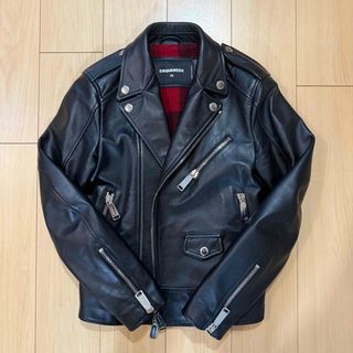 極上 ディースクエアード ショールカラー ライダース ジャケット