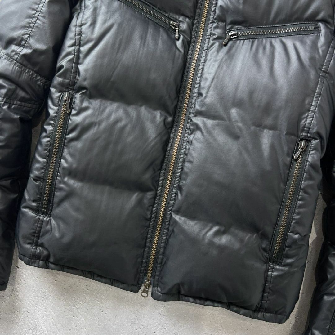 AKM レザージャケット カウハイド ダイヤキルティング スタンドカラー