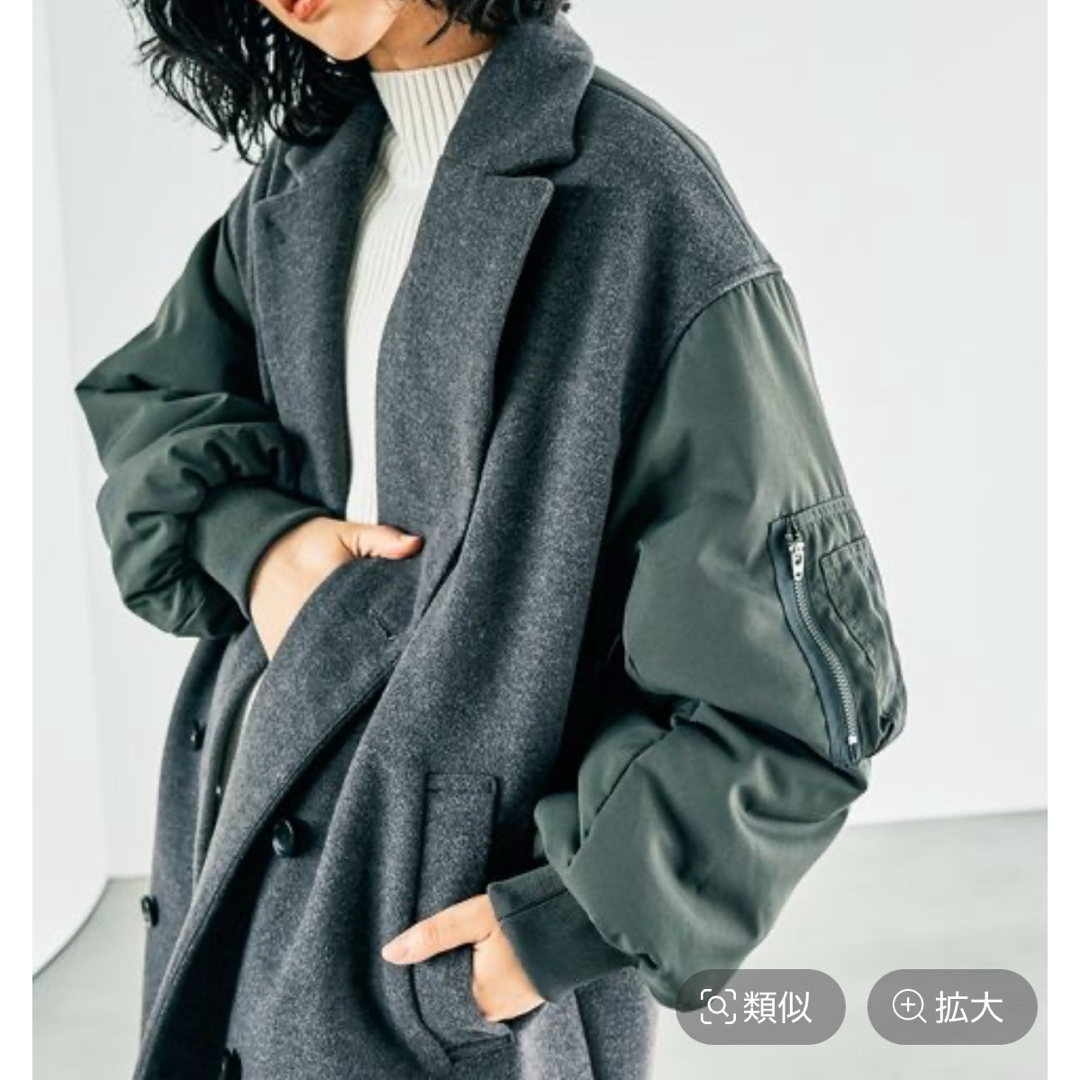 LEPSIM メルトンドッキングコート グレー大人気即完売品