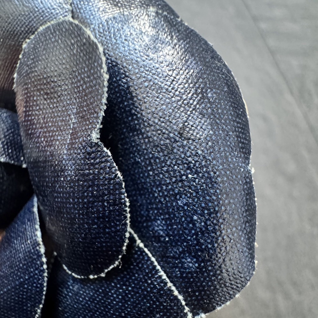 CHANEL シャネル カメリア ブローチ コサージュ ネイビー 小ぶり 濃紺