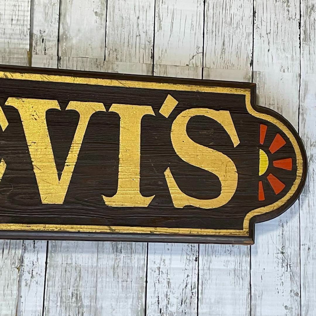 LEVIS VINTAGE CLOTHING 木製看板 リーバイス lev's ノベルティ 木製