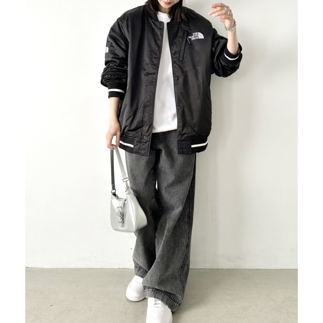 ノースフェイス ロゴ刺繍 ワッペン スタジャン プレイヤーヴァーシティ