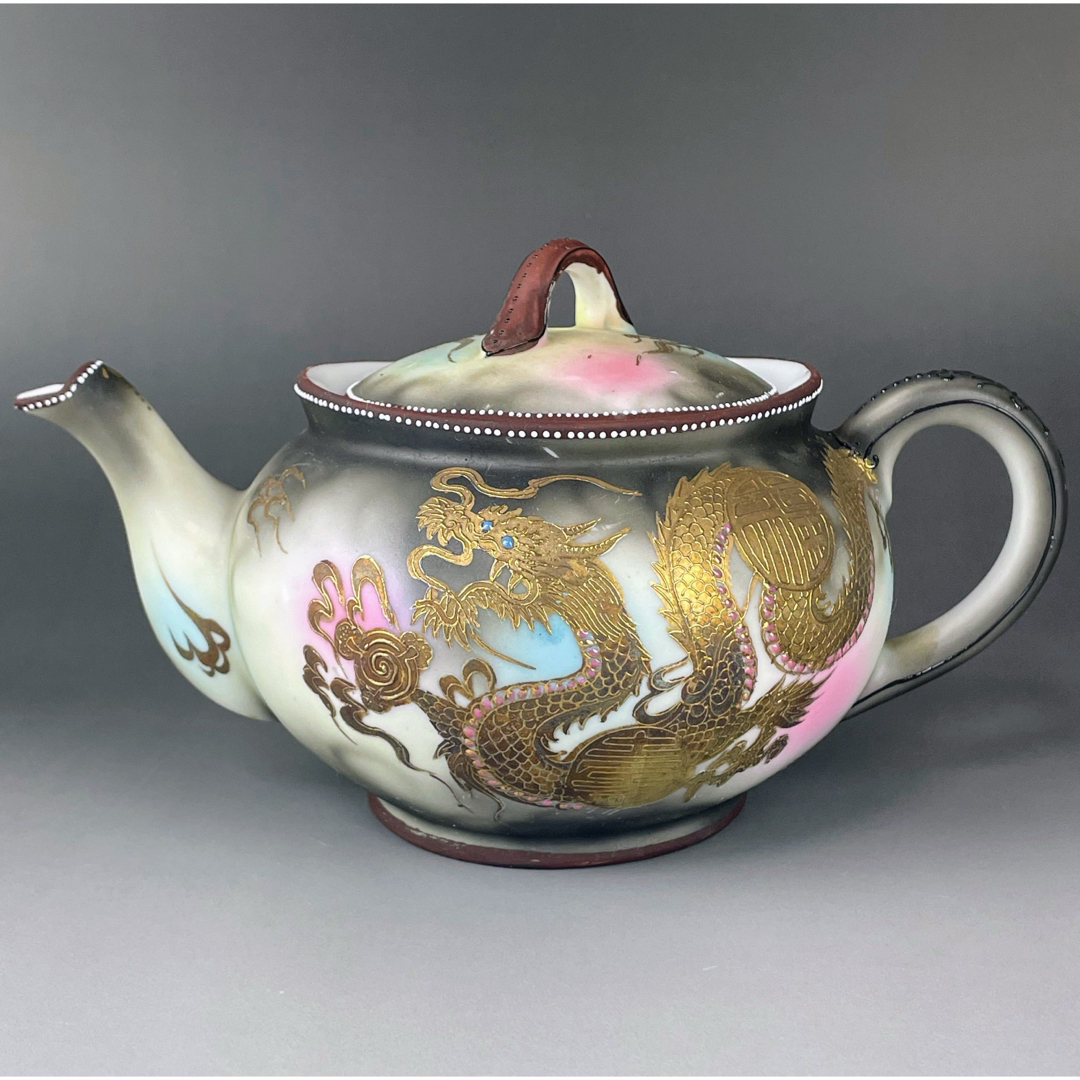 オールドニッポン 龍紋 ティーカップ ソーサー トリオ ドラゴン ぼかし