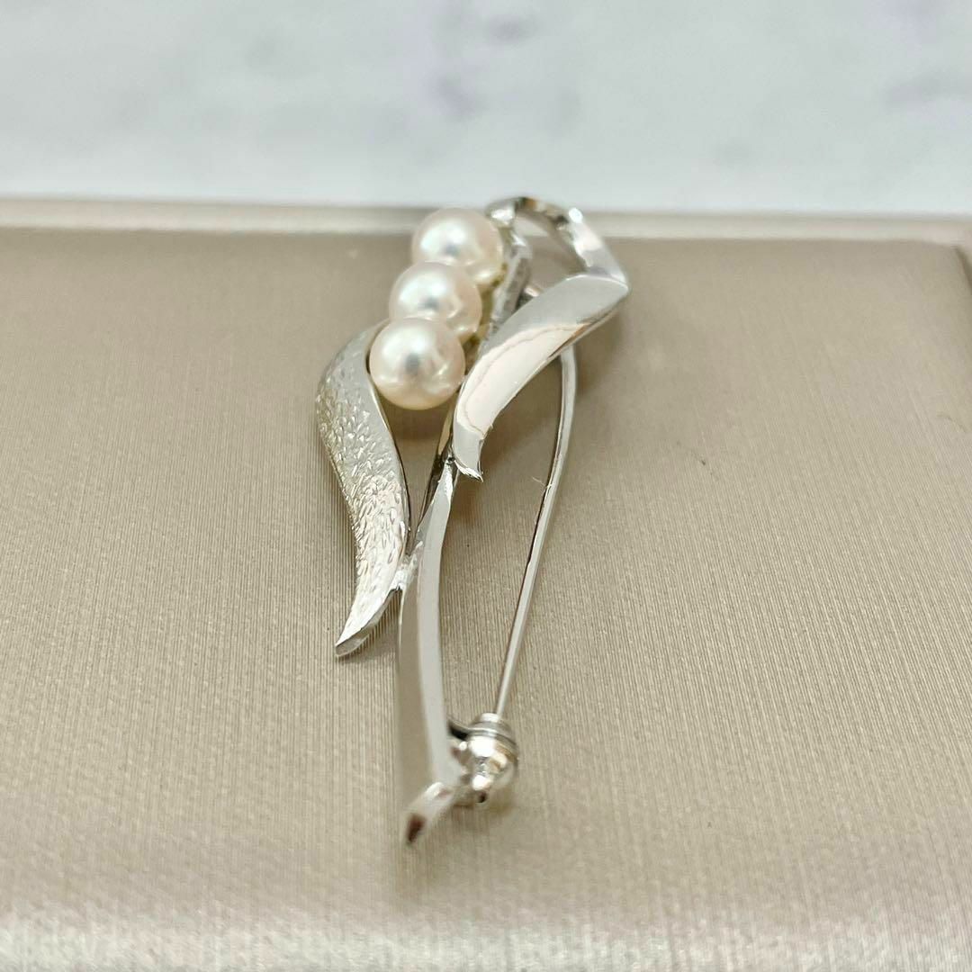 ☆美品☆ミキモト5珠シルバーブローチ皇室御用達ブランド
