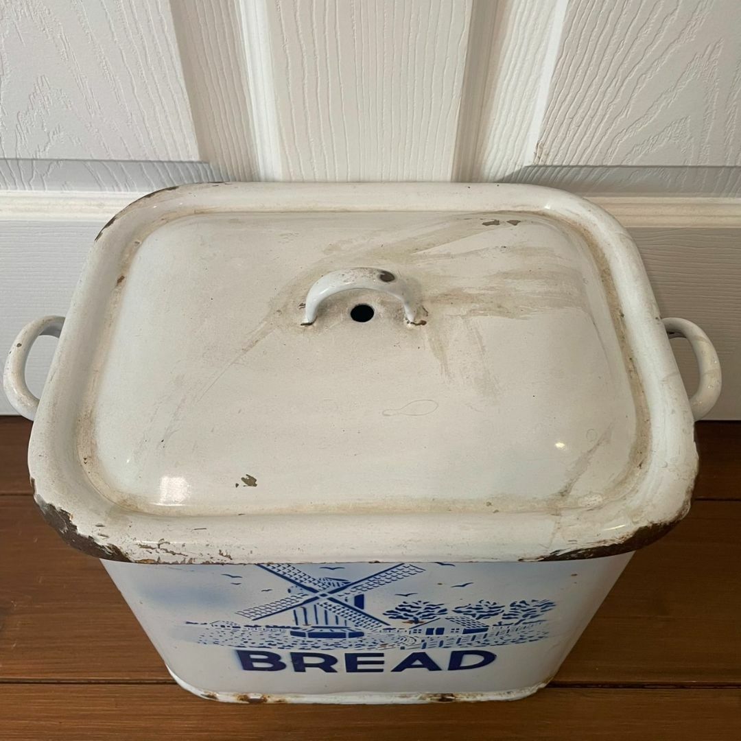 イギリスアンティーク ホーロー ブレッド缶 ブロカント 蚤の市