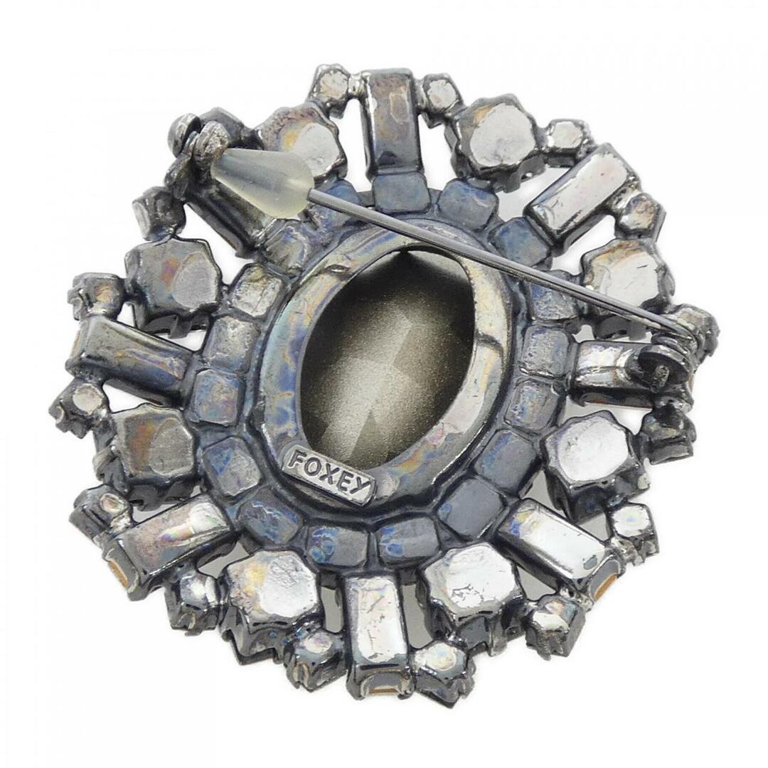 フォクシー/FOXEY リボンブローチ メタル ラインストーン□グレー□