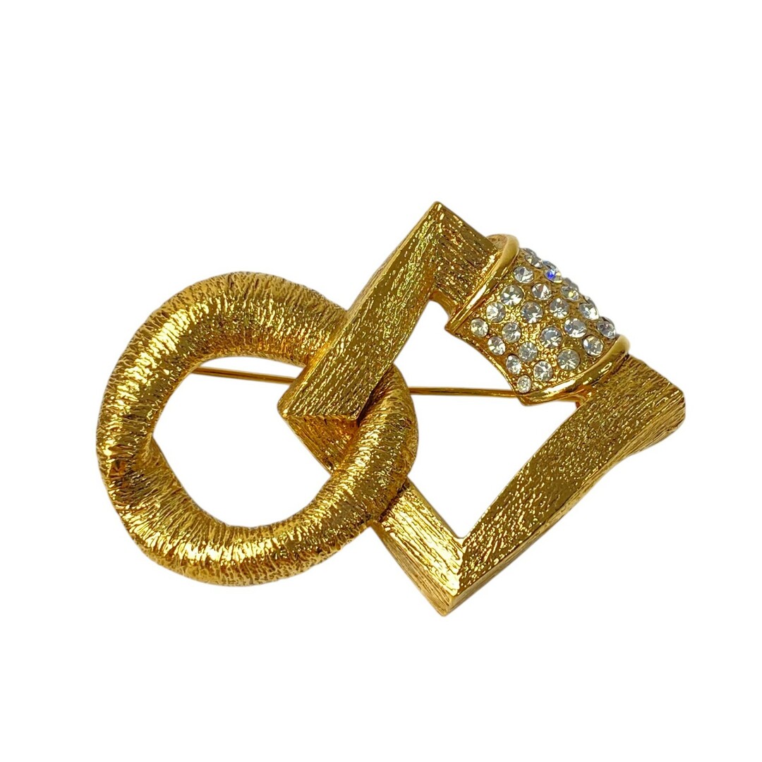 イヴ サンローラン YSL レディース ブローチ ○□モチーフ ビンテージ